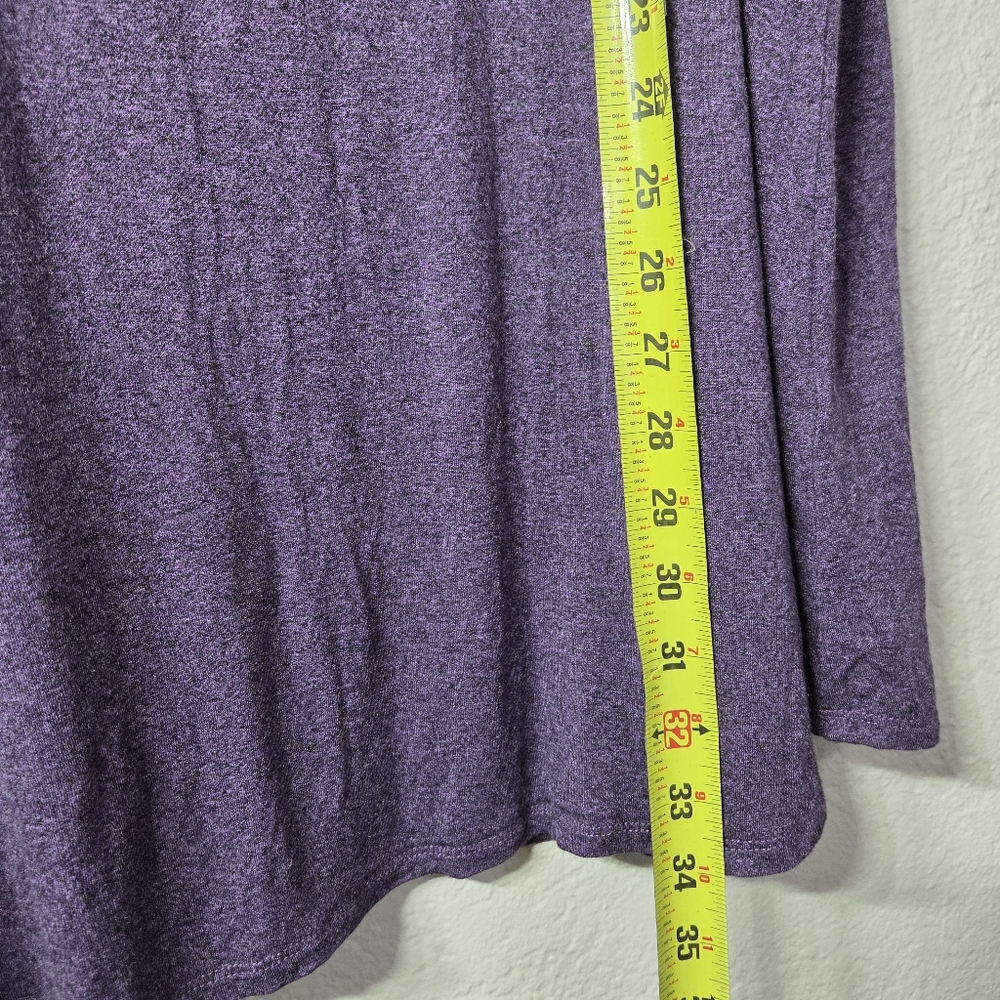 LOGO By Lori Goldstein Purple Tunic Tank Top Plus Size 2X Sleeveless Crew Neck - Picture 14 of 15
